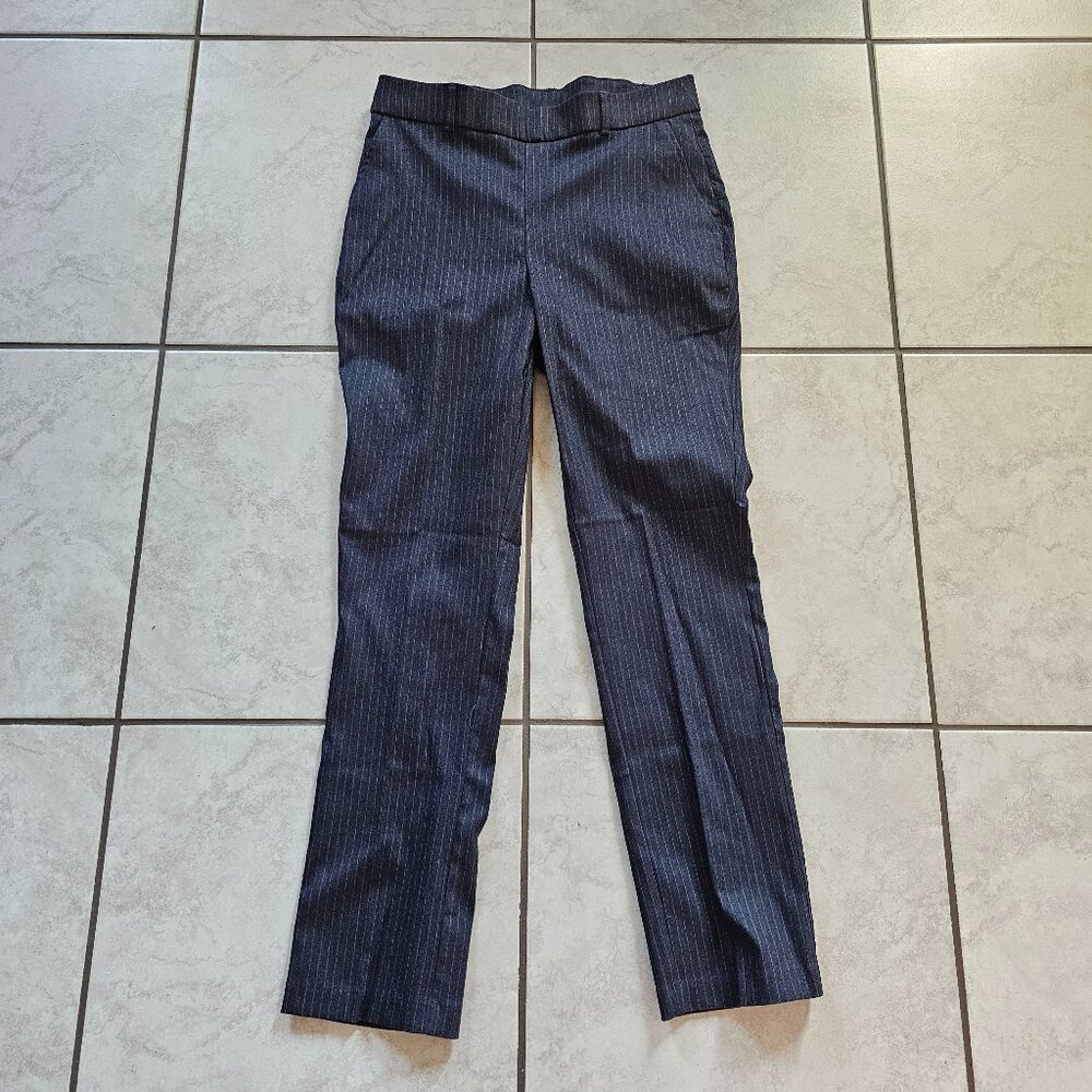 BRAND NEW Size 8 Rafaella Pull-On Belt Loops Pockets Striped Stretch Pants